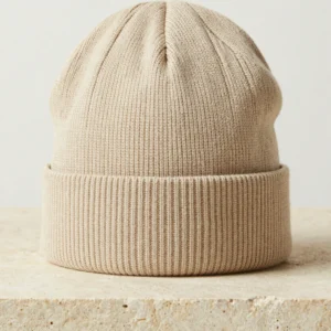 Merino Wool Ribbed Beanie